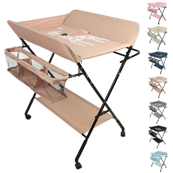 Table à Langer Pliable En Tissu En Toile, Table A Langer Bebe Stable En