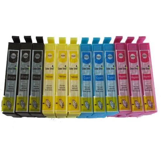 Lot De 10 Cartouches D'Encre Compatibles Pour Imprimantes D78, D92, D120 - Tricolore