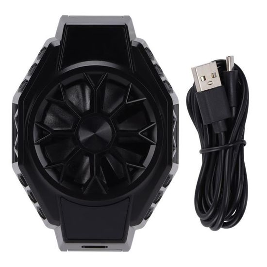 Refroidisseur De Téléphone Semi-conducteur à Double Ventilateur - Support Avec Affichage Température - Compatible Jeux Et Streaming (Noir)