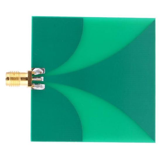 Antenne UWB Log-périodique 600-6000 MHz - Gain 6-7 DB, Puissance 50W - Circuit Imprimé 2 Oz, Polarisation Linéaire - 4