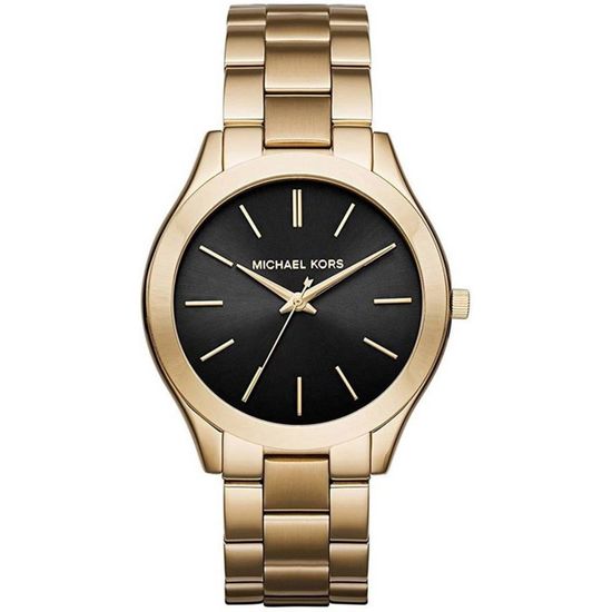 Michael kors black and gold watch 2025