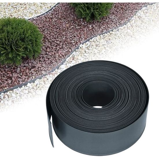 Bordure De Pelouse Plastique 8m X 12,5cm - Flexible Et Incassable Windhager