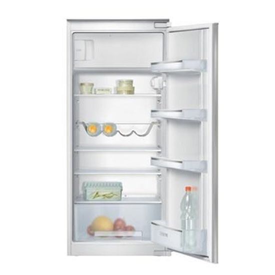 SIEMENS KI24LV21FF - Réfrigérateur 1 porte encastrable - 204L - Froid statique L 54,1cm x H 122,1cm - Blanc