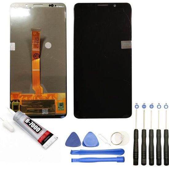 Ecran complet: Vitre tactile + Ecran LCD compatible avec Huawei Mate 10 Pro 6.0" Noir+ Kit outils + Colle B7000 Offerte