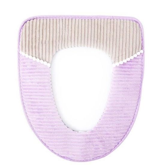 Lot De 4 Housses De Cuvette De Toilette - Peluche Chaude Et Fond étanche - Coloris Multicolore