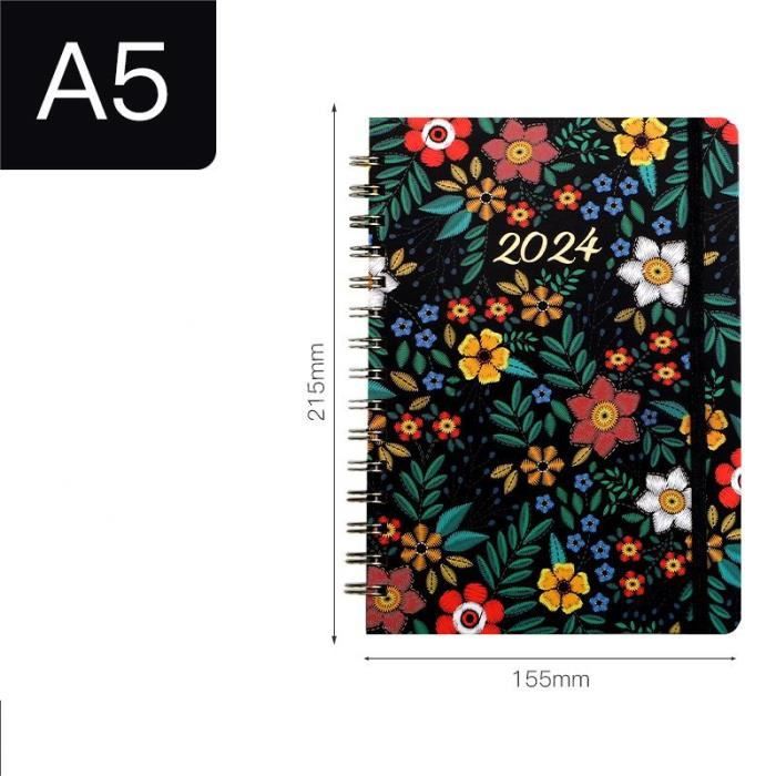 Agenda 2025-2026 Semainier A5 Chat – Planificateur Hebdo & Mensuel Août 2025-Juillet 2026, Cuir PU, Onglets Couleur, Pochette + Stylo