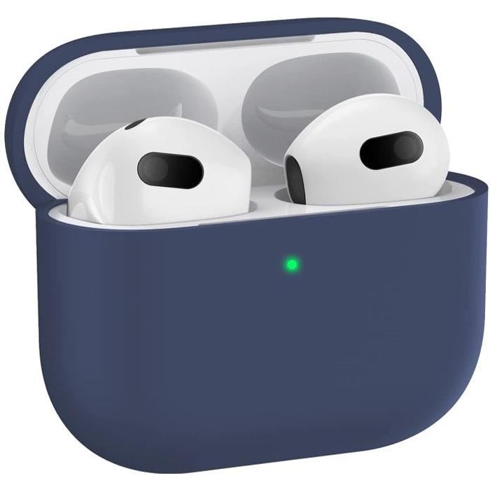 Housse Étui Coque de Protection en Silicone Bleu Marine pour Boitier Airpod 3 - Yuan Yuan