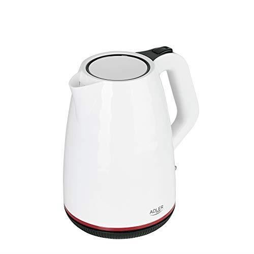 Adler AD1277 Bouilloire électrique, 1,7 L, 2200 W, protection pour utilisation à sec, filtre anticalcaire, 2200 W, 1,7 AD127