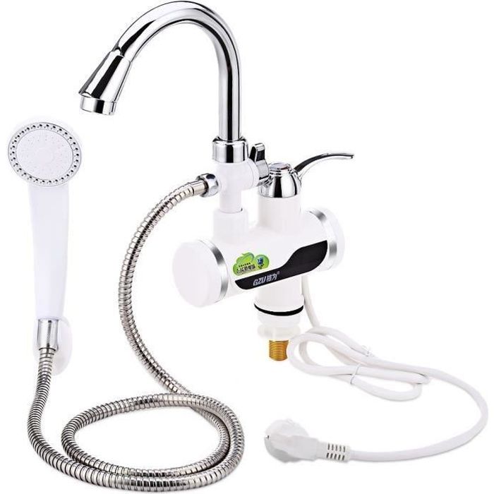Rapide Électrique Eau Chauffe-eau Cuisine Salle de bains LCD Température Afficher avec douche Tête XC303