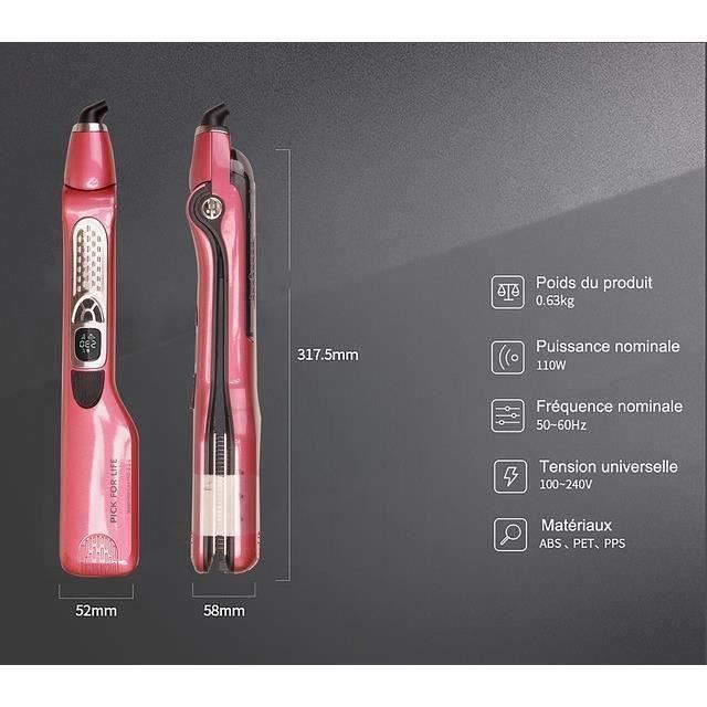Fer à lisser vapeur cheveux Lisseur