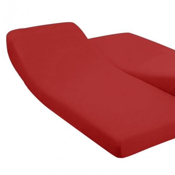 Drap housse pour lit articulé - 160 x 200 cm - 100% coton - 57 fils - Made in France - Bordeaux