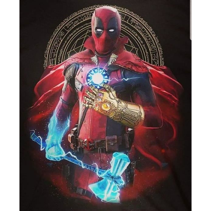 UJT487 Kit de peinture de diamant de super-héros Deadpool, art de point de croix de diamant numéroté, broderie de diamant r