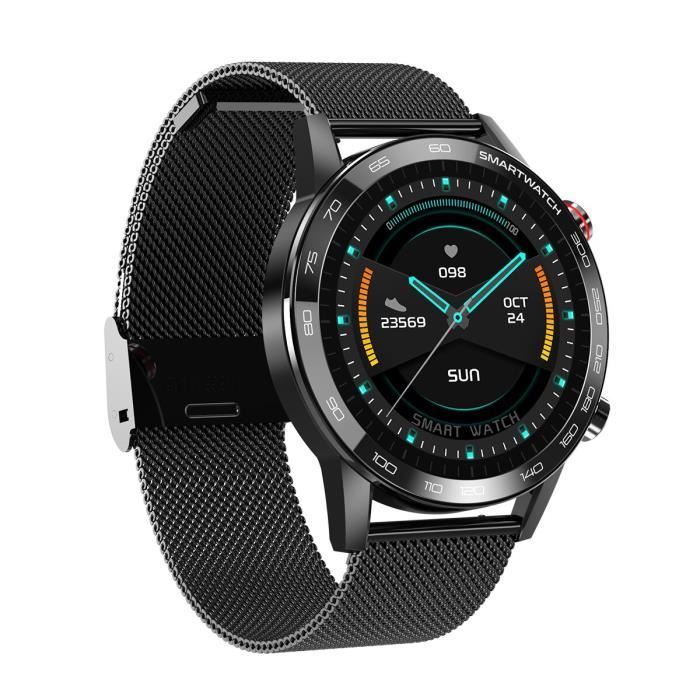 2020 nouveau 360 * 360IPS HD rétine écran Sport montre intelligente pour hommes ECG tension artérielle sport montre - Black - WL5749