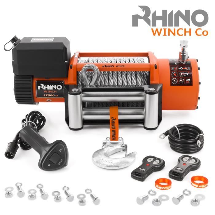 Rhino Treuil Électriques 7940 kg - 24v - Câble en Acier