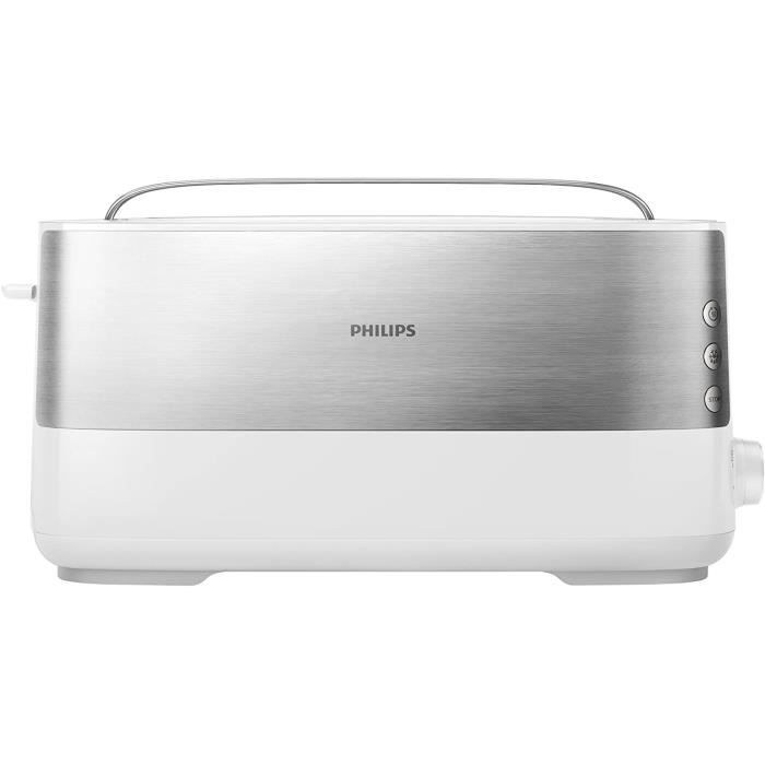 Philips Viva Collection HD2692/00 Grille-pain 1 tranche 1030 W Métallique, Blanc (métal, Plastique, boutons rotatifs, 0,85 m)