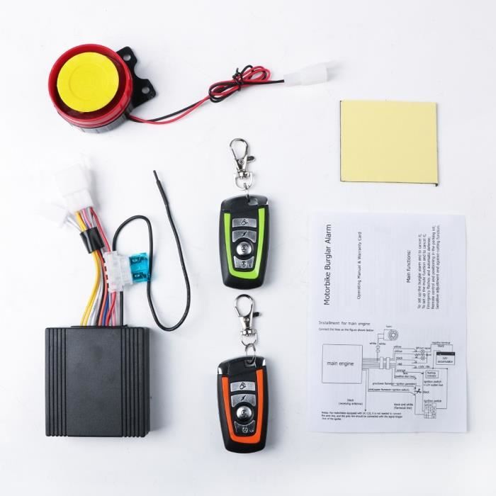 Système d'alarme de Sécurité intelligent Pour Moto, Vélo, Scooter, Télécommande Automatique, Antivol, 12V