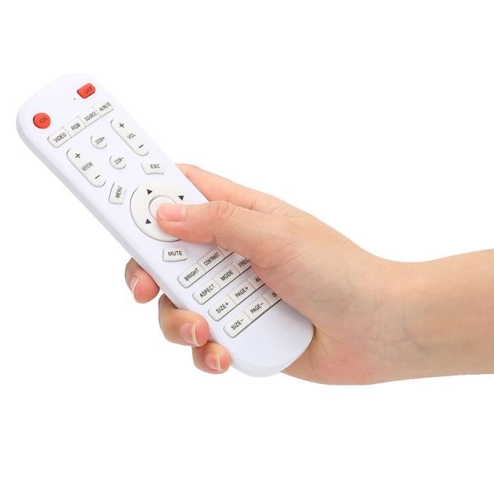 Télécommande de remplacement universelle pour projecteur, télécommande longue distance, blanc