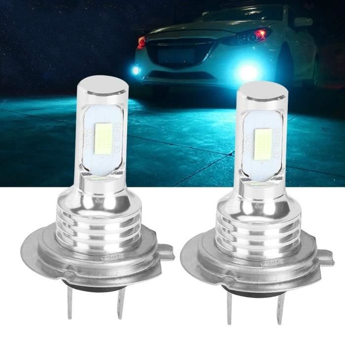 2PCS H7 voiture ampoules LED phares de voiture 8000K 70W 4000LM bleu clair Miaienu 101