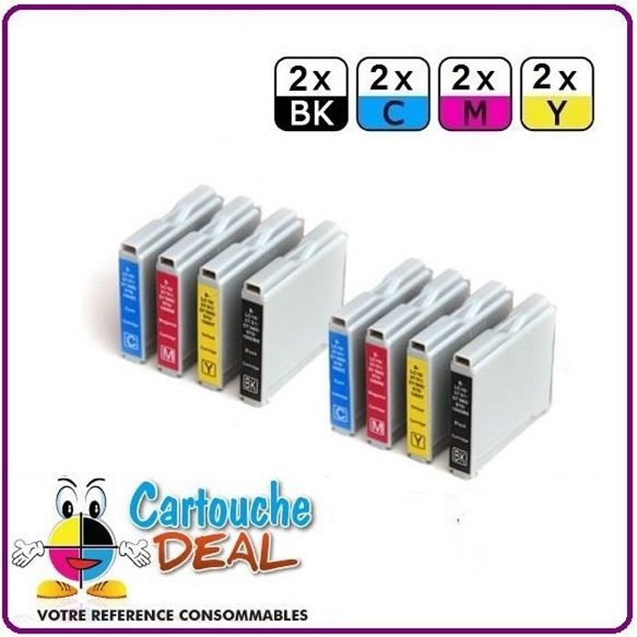 2+6 BROTHER DCP 105CN 130C 135C 150C 153C 330C Cartouche générique compatible