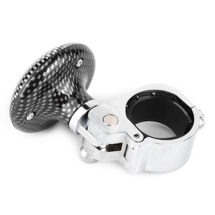 Bouton de Direction Carbon Fiber Keenso Bouton de Volant Boule Auxiliaire Bouton de Poignée de Commande Pince de Bouton de Rotation pour Faciliter la Manipulation de Véhicule 