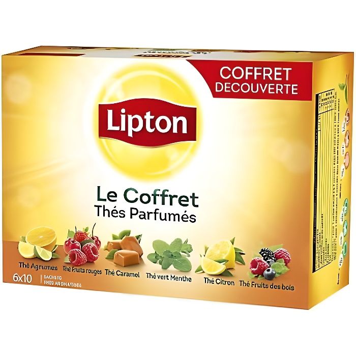 Coffret de Thés Parfumés 60 sachets Lipton