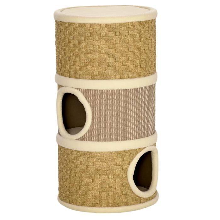 Tour à griffer pour chat - 3 37x37x70cm Beige