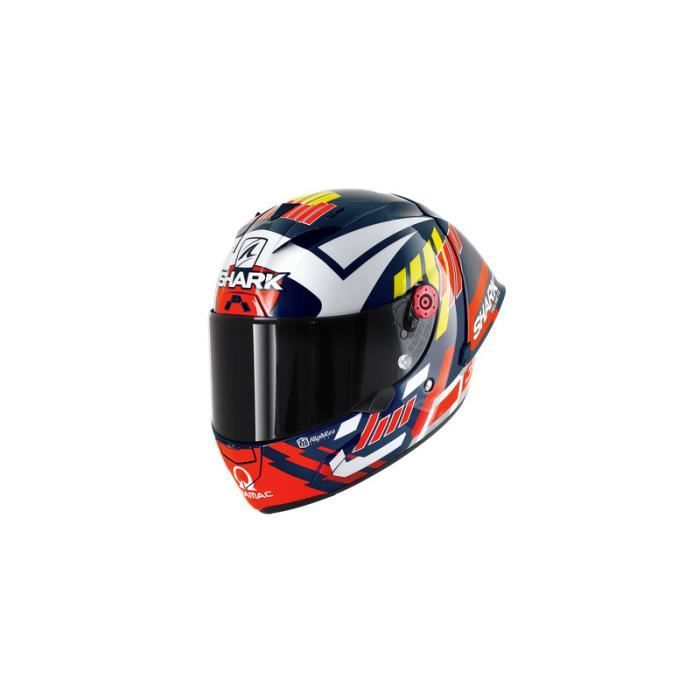 Casque moto intégral Shark race-r pro GP zarco signature - bleu/blanc/rouge - S