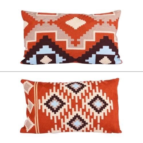 Coussin rouge losange 30x50 cm (1 modèle aléatoire) - Table Passion Décoré