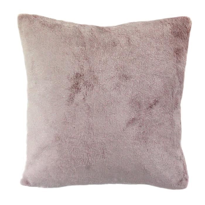 Coussin rose extra doux 40x40cm COMETE 40 x 40 cm Rose