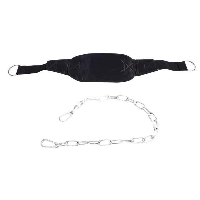 VINGVO Ceinture de poids Fitness Drop Weight Equipment Gym Dip Belt Taille Chaîne Force Power Training Building