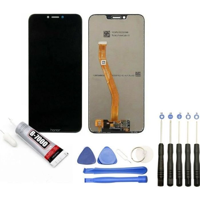 Ecran complet: Vitre tactile + Ecran LCD compatible avec Huawei Honor Play BLEU Taille 6.3\