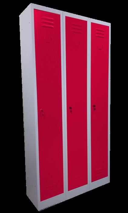 armoire dressing en métal 90x30x180h série alignable.  couleur rouge