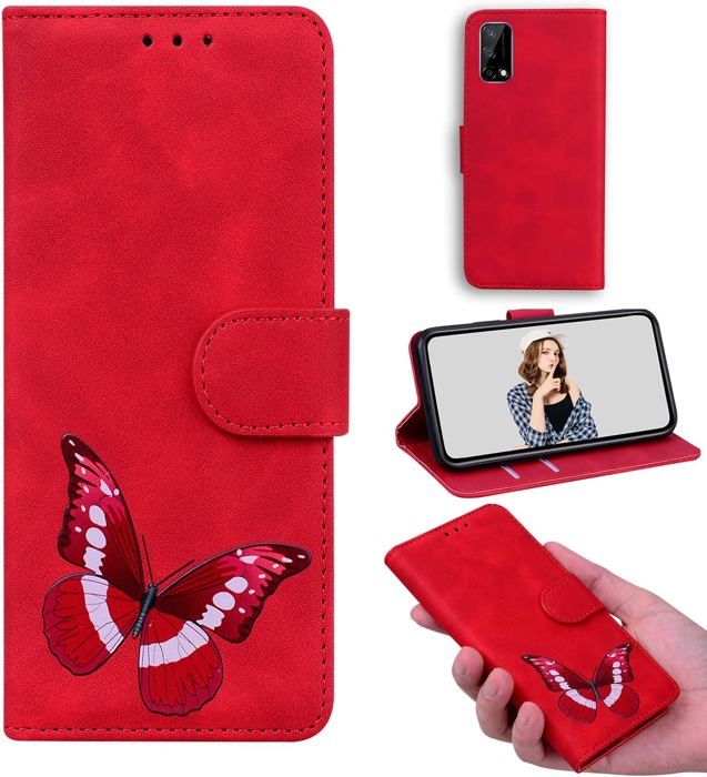 SONWO Cover per Realme 6 / Realme Narzo/Realme 6S, Flip Caso in PU Pelle Case Cover Portafoglio Custodia per Realme 6 / Realme Narzo/Realme 6S, [ Kickstand] [Slot per Schede], Nero