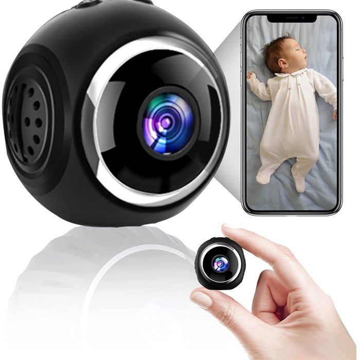 Mini caméras espionnes caméra cachée sans fil HD 1080P caméra WiFi sécurité à domicile caméra de surveillance pour nounounoir
