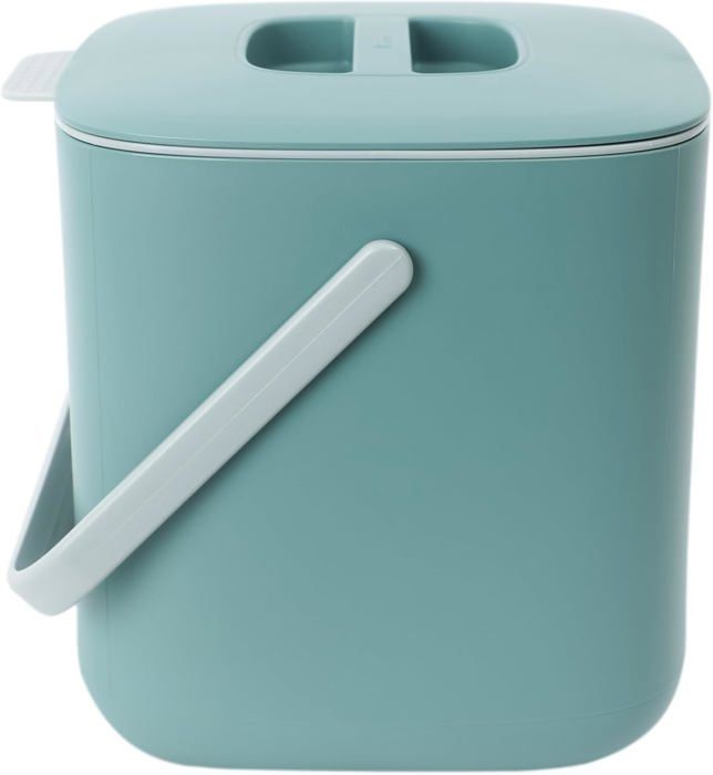 Petit Bac à Compost De Cuisine 3 Litres - Avec Couvercle Anti-odeurs - À Suspendre Sous L'évier Ou Sur Une Porte - Transport Facile