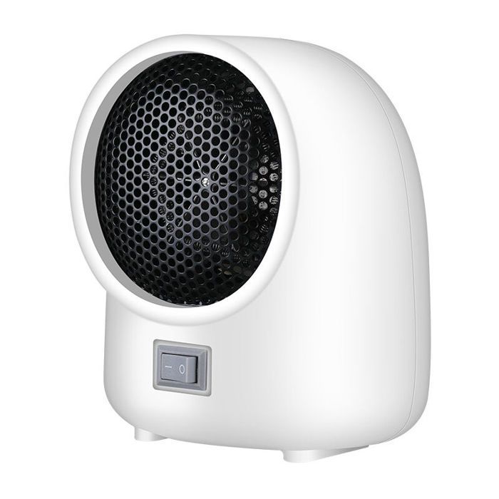 Mini radiateur soufflant électrique Portable 400W Ventilateur De Chauffage Rapide 2 Vitesses Chauffage électrique Domestique(Blanc)