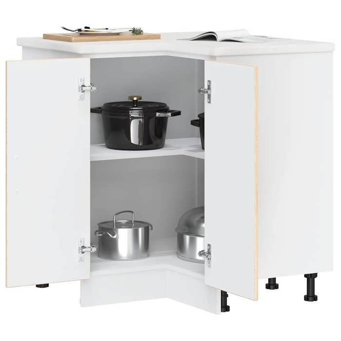 Armoire de cuisine Meuble bas de Cuisine Armoire dangle de cuisine Porto chêne sonoma bois dingénierie SQZR231279 - BELLE MAISON