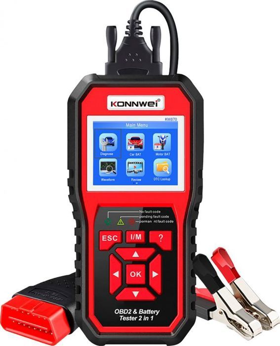 Testeur De Batterie KONNWEI KW520 12V/24V – Analyseur Professionnel 3-en-1 Avec Charge Et Réparation, Jusqu'à 2000 CCA