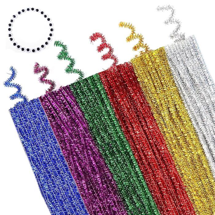 Cure-pipes Chenille Colorés - 300 Pièces 30cm - Loisir Créatif DIY - Enfants/adultes