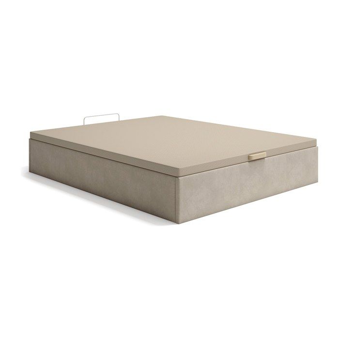 Sommier coffre 140 x 190 cm - Tissu beige - CENOVAS de YSMÉE Sommier coffre 140 x 190 cm - Tissu beige - CENOVAS de YSMÉE