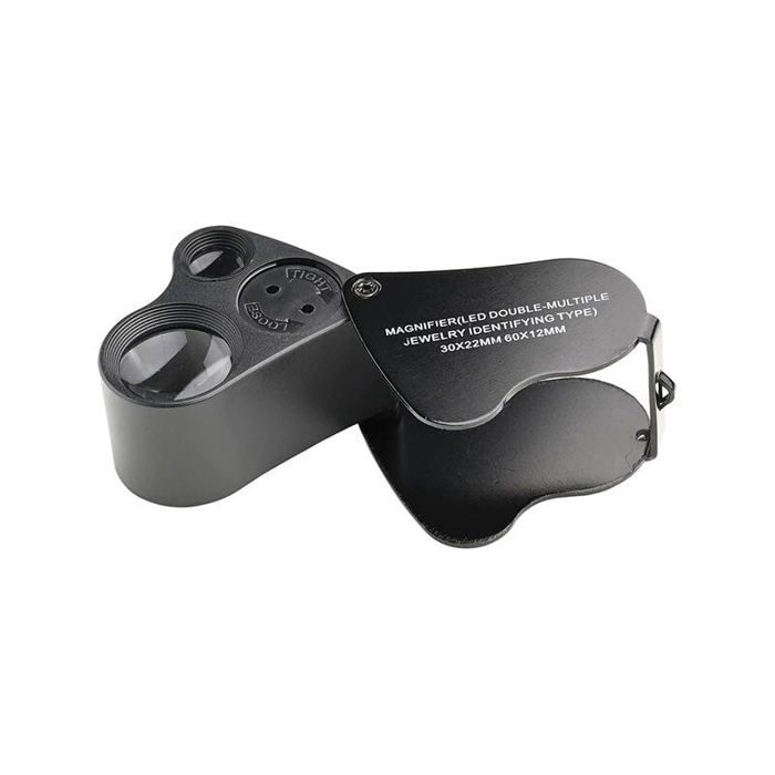 40X bijoutiers Loupe Loupes en métal LED UV éclairé bijoux boucle poche pliante Loupe pour pièces de monnaie 1420 40X bijoutiers Loupe Loupes en métal LED UV éclairé bijoux boucle poche pliante Loupe pour pièces de monnaie 1420