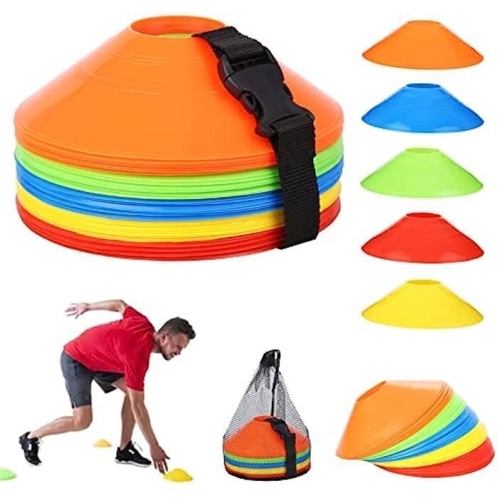 Lot 50 Cônes D'entraînement Profect Sports – Orange – Avec Sac Et Support