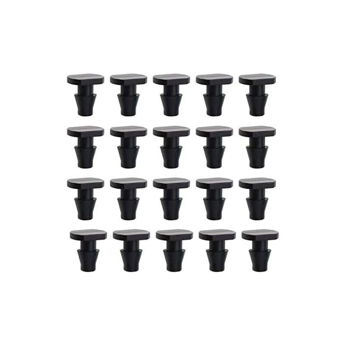 Lot De 100 Bouchons Pour Tuyau D'arrosage Goutte à Goutte 4/7 - Fermeture Pour Système D'irrigation, Plastique Noir