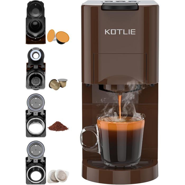 Machine à Café KOTLIE AC-513K 4 en 1 Multifonctionnelle 19Bar 0.8L - Kotlie