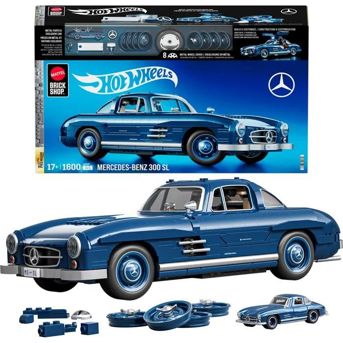 Jeu de construction - HOT WHEELS - Mercedes-Benz 300 SL - Multicolore - Enfant - Mixte