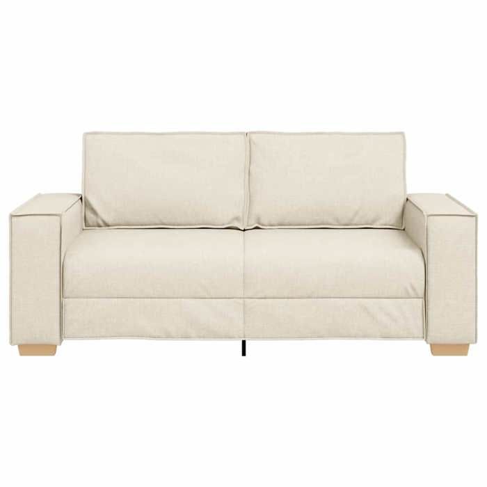 Canapé 2 places en lin - WIENS - 140 cm - Beige - 180x78x84 cm - Style Scandinave Moderne - Cadre robuste