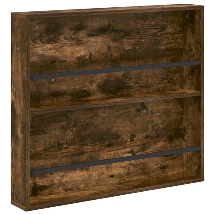 Porte-revues mural - vidaXL - Chêne fumé - Bois dingénierie - 80x12x70 cm - Durable - Étagère moderne - Rangement mural