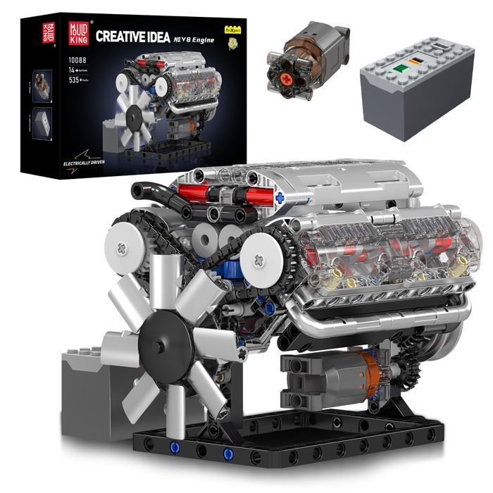 Mould King 10201 techniques Jouets de moteur de voiture Le moteur W16
