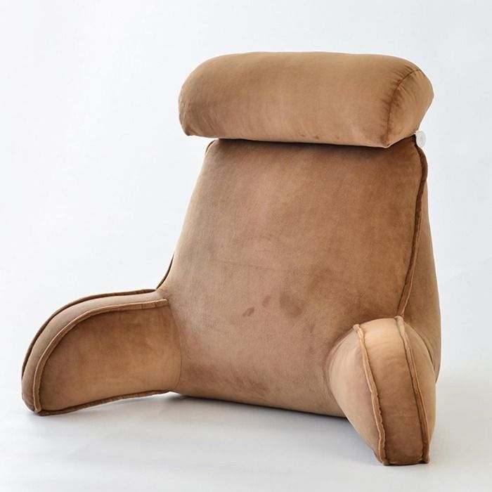 Oreiller de Lecture avec Accoudoirs – Coussin Cale-Dos Ergonomique Portable pour Lit Canapé et Fauteuil Café 75*40*55 cm
