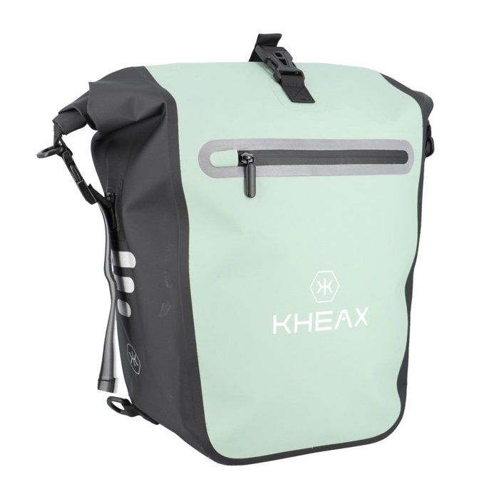 Sacoche velo porte bagage/sac a dos kheax ventoux ii vert sauge etanche - 61x30x17 cm - 30
